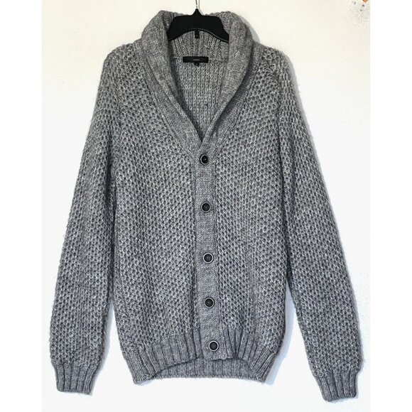 Filipino Novelli Other - New Filippo Novelli Gray Alpaca Wool Knit Button Cardigan Sweater - Italy